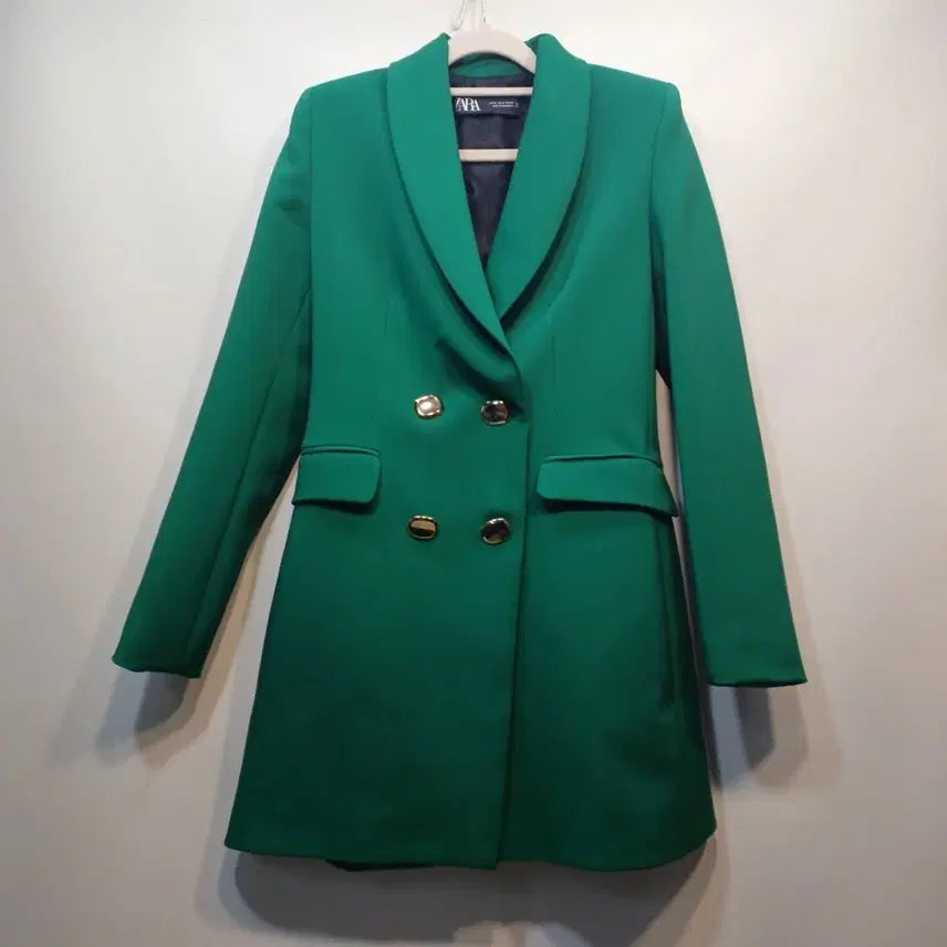 [BUNJANG] Zara Double Button Jacket (80 Size) / 자라 그린 더블 버튼 자켓80사이즈 봄가을  62149