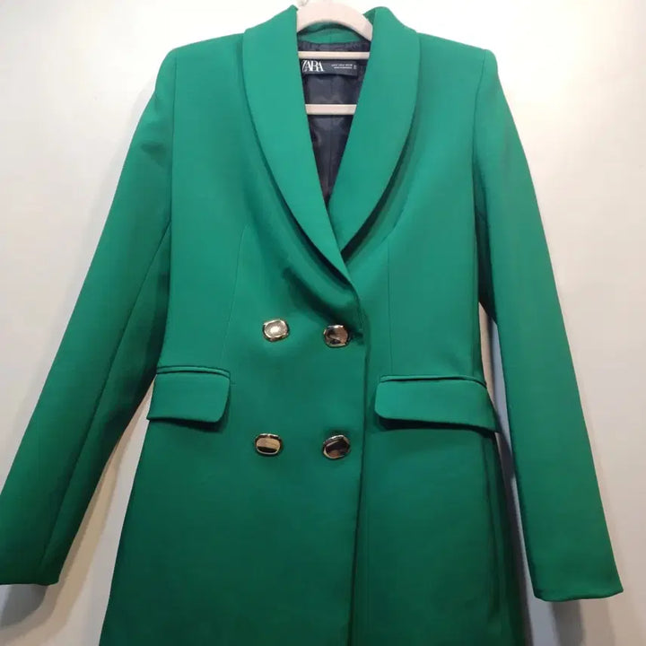 [BUNJANG] Zara Double Button Jacket (80 Size) / 자라 그린 더블 버튼 자켓80사이즈 봄가을  62149