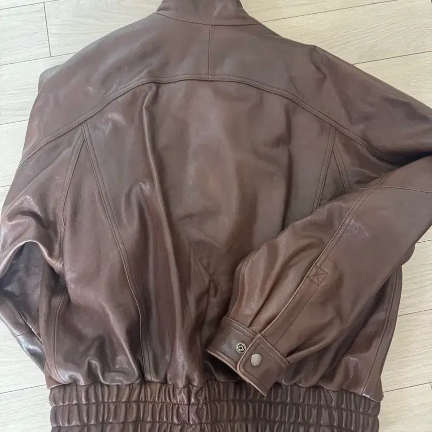 [BUNJANG] Vintage Italian High Neck Leather Blouson / 이태리 빈티지 하이넥 가죽블루종