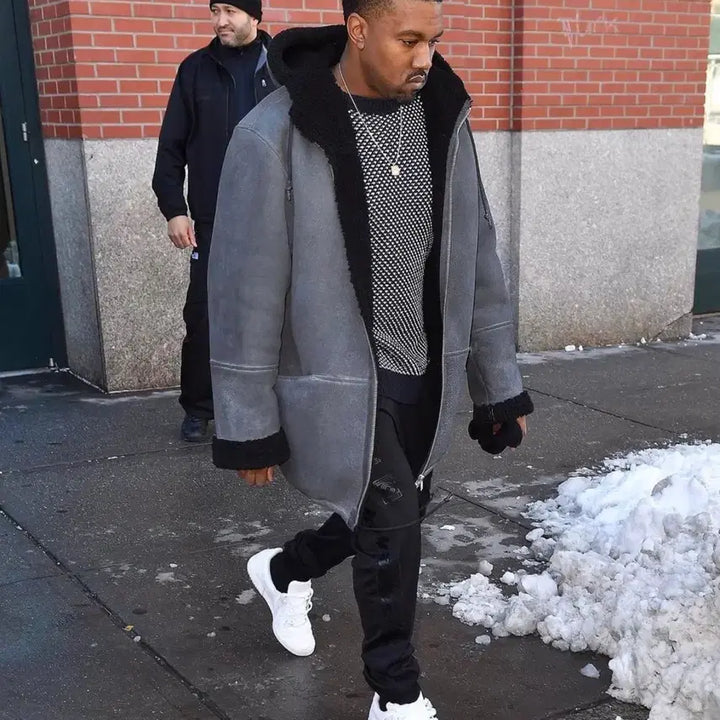 [BUNJANG] Yeezy Season 5 Shearling Hooded Mustang / [m] 이지 시즌 5 블랙 시어링 후드 무스탕 코트 쉬어링 yeezy