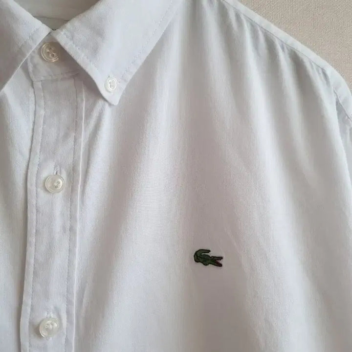 [BUNJANG] Lacoste White Shirt / 라코스테 남성 흰색 화이트 셔츠 남방