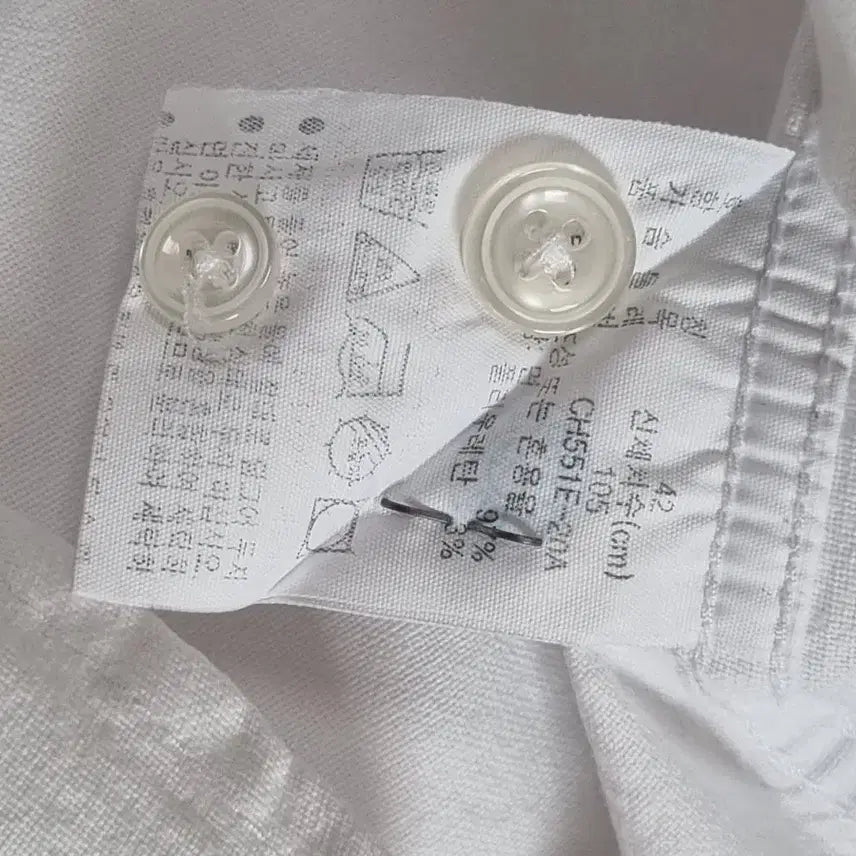 [BUNJANG] Lacoste White Shirt / 라코스테 남성 흰색 화이트 셔츠 남방