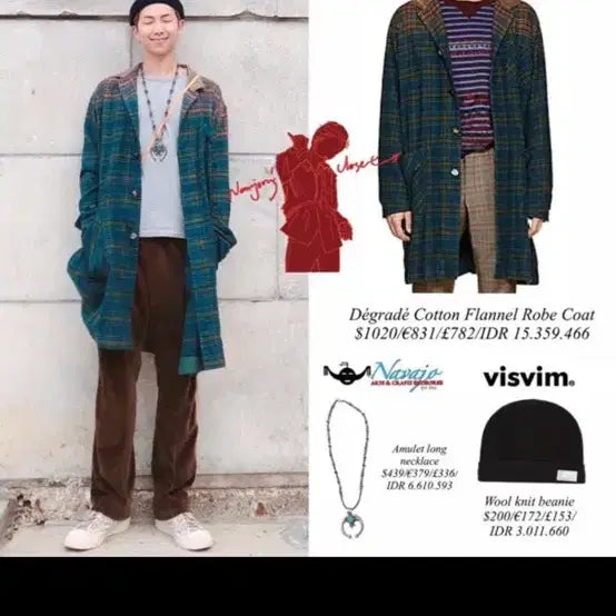 [BUNJANG] Sakai Gradient Flannel Robe Coat (Size 1) / 사카이 그라디언트 플란넬 로브 코트 1사이즈