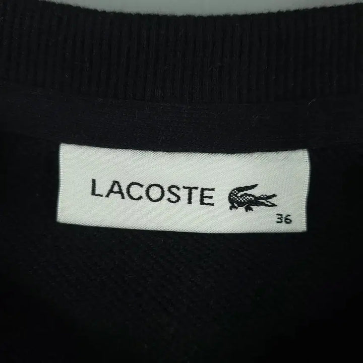 [BUNJANG] Lacoste Croc Patch Cotton Sweatshirt (Size S) / 라코스테 블랙 톤톤 크록패치 코튼 스웻 맨투맨 티셔츠 S