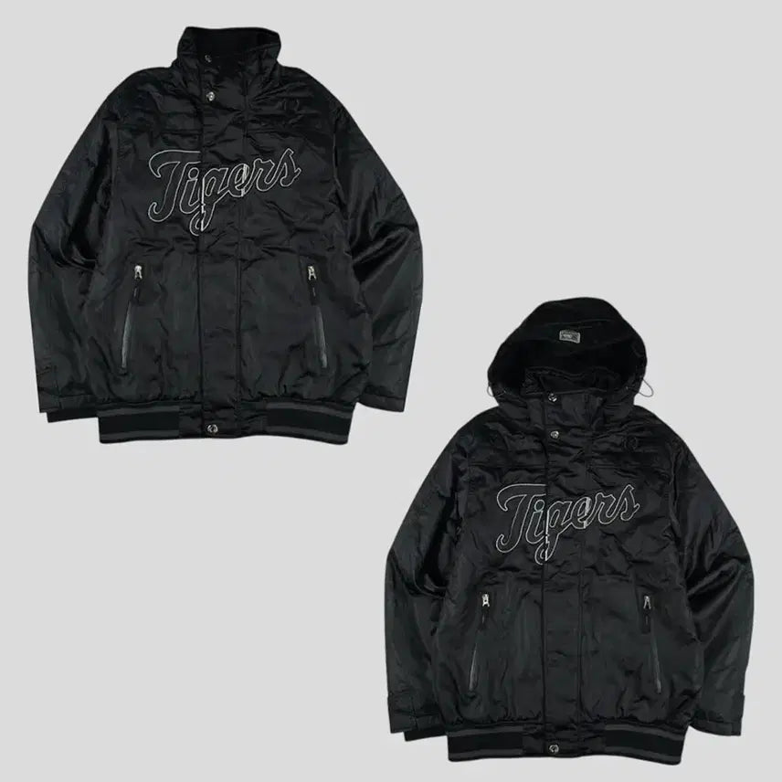 [BUNJANG] MLB Detroit Tigers Padded Polyfill / MLB 엠엘비 00s 블랙 반광 글리터 디트로이트 타이거즈 패디드 폴리필