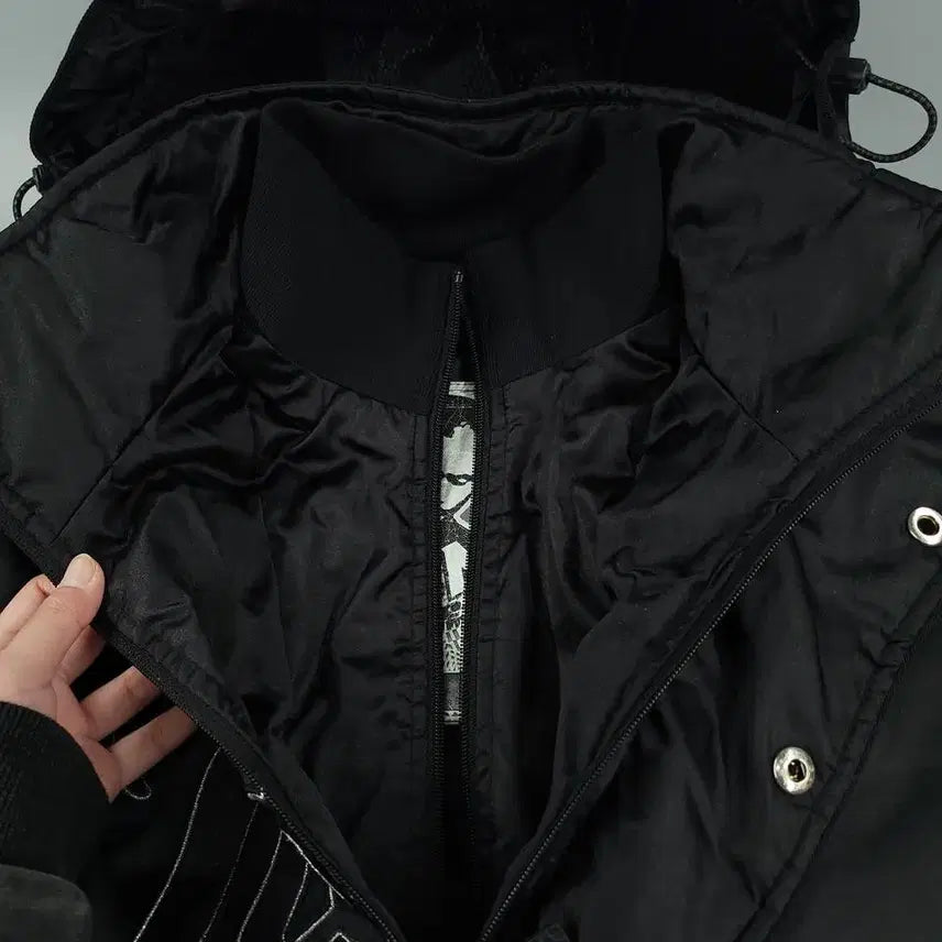 [BUNJANG] MLB Detroit Tigers Padded Polyfill / MLB 엠엘비 00s 블랙 반광 글리터 디트로이트 타이거즈 패디드 폴리필