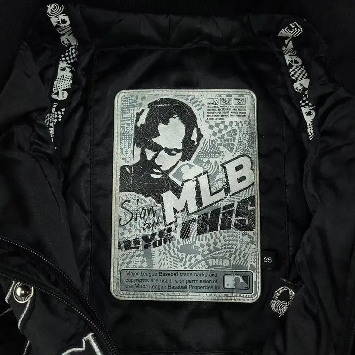 [BUNJANG] MLB Detroit Tigers Padded Polyfill / MLB 엠엘비 00s 블랙 반광 글리터 디트로이트 타이거즈 패디드 폴리필