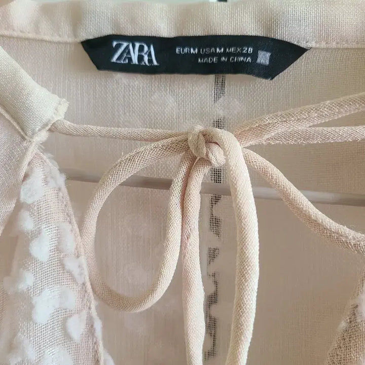 [BUNJANG] Flower Blouse Pink / 2025자라 플라워 블라우스 핑크 쉬폰