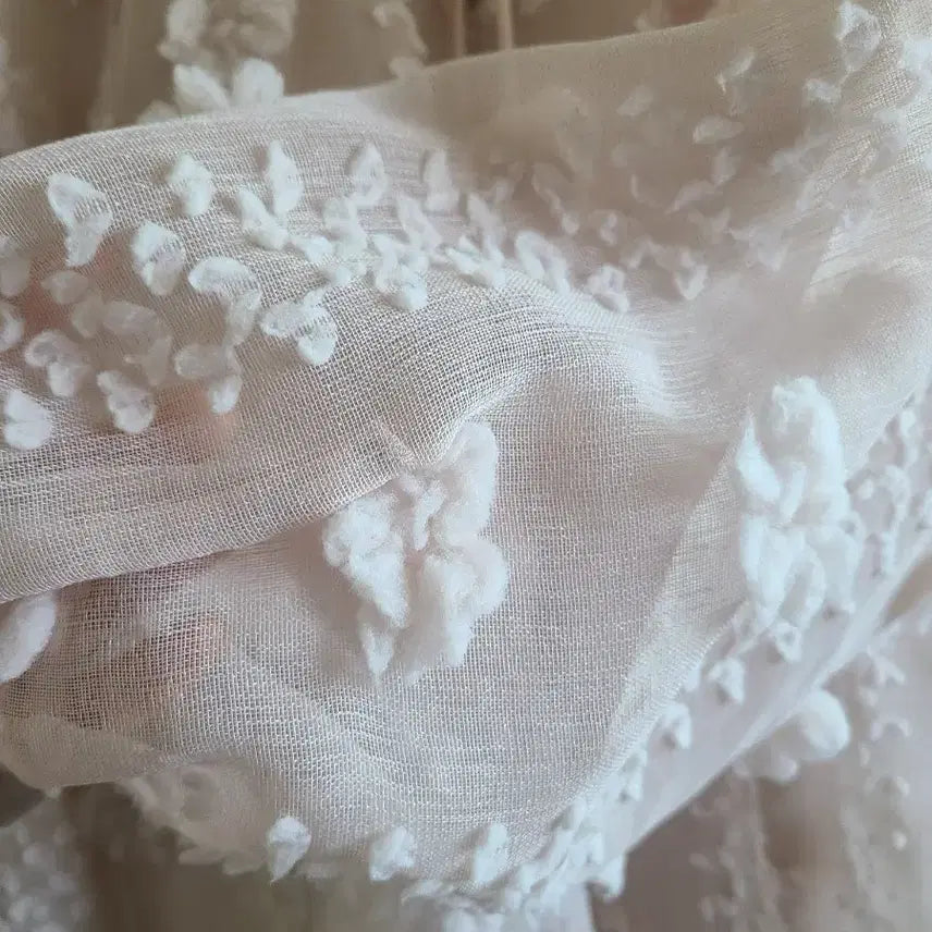 [BUNJANG] Flower Blouse Pink / 2025자라 플라워 블라우스 핑크 쉬폰