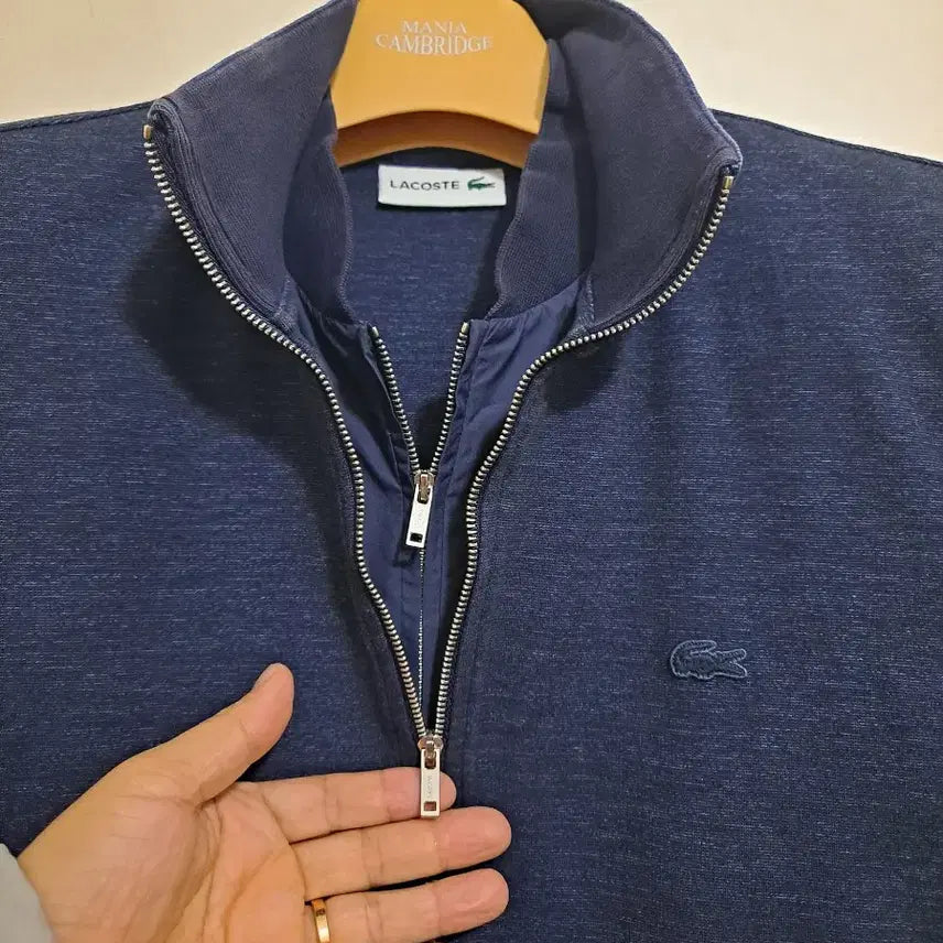 [BUNJANG] Lacoste Navy Blouson Jacket (Size 100 Slim) / 라코스테 네이비 블루종 자켓. 100사이즈(슬림)