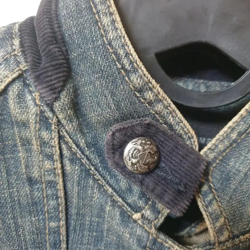 [BUNJANG] Vintage Wash Denim Jacket / (드라이완료)골덴배색 빈티지워싱 데님자켓