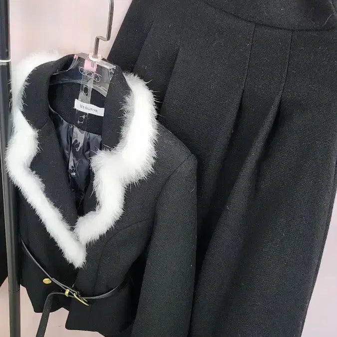 [BUNJANG] Long Skirt Set / 새상품)덕다운/핀턱롱스커트/셋업/투피스