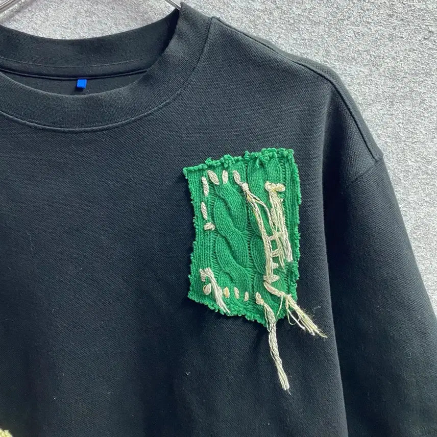 [BUNJANG] Ader Error B4160 T-shirt / 아더에러 멀티패치 블랙 반팔티 B4160