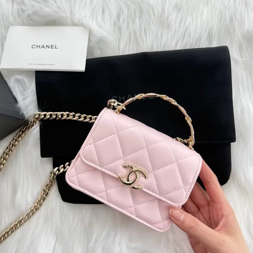 [SOLD OUT] 샤넬 램스킨 코코 탑핸들 미니 체인 크로스백