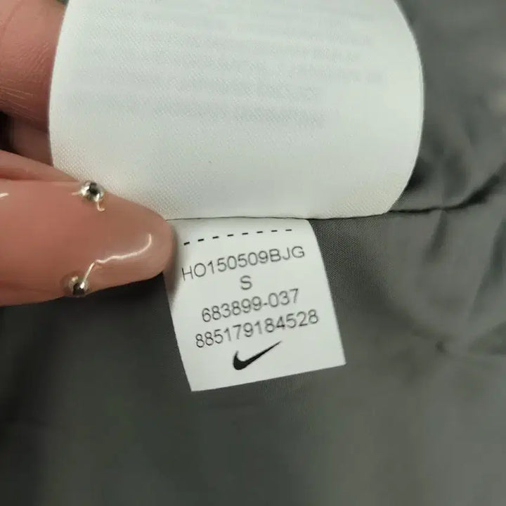 [BUNJANG] Nike Futura Logo Duck Down Padded Jacket / 나이키 그레이 블랙 퓨추라로고 립스탑 하이넥 덕다운 오리털 후드 패딩 점