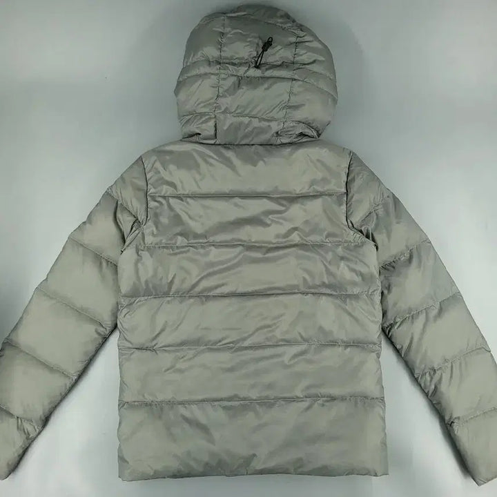 [BUNJANG] Nike Futura Logo Duck Down Padded Jacket / 나이키 그레이 블랙 퓨추라로고 립스탑 하이넥 덕다운 오리털 후드 패딩 점