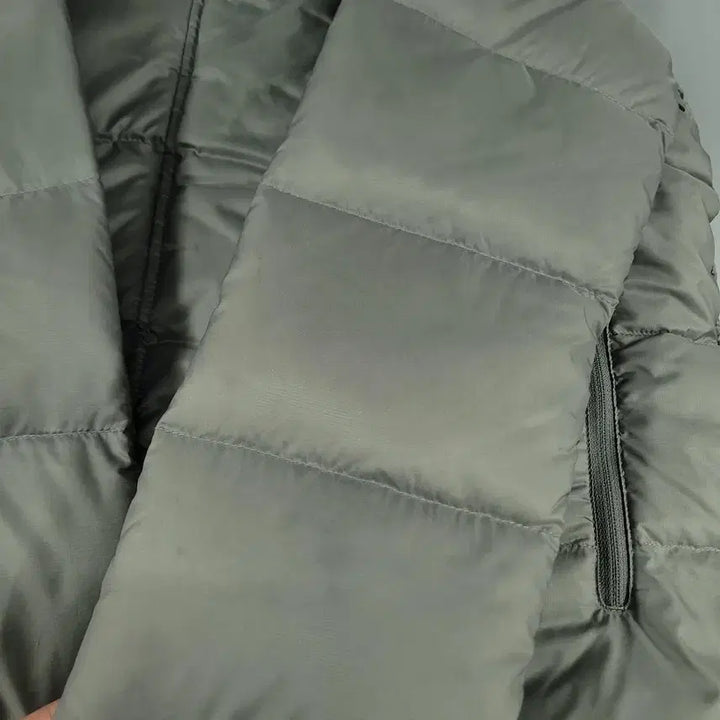 [BUNJANG] Nike Futura Logo Duck Down Padded Jacket / 나이키 그레이 블랙 퓨추라로고 립스탑 하이넥 덕다운 오리털 후드 패딩 점