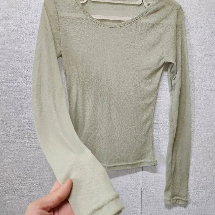 [BUNJANG] Mayb See-through Long Sleeve / 새상품 mayb 메이비 시스루 긴팔티