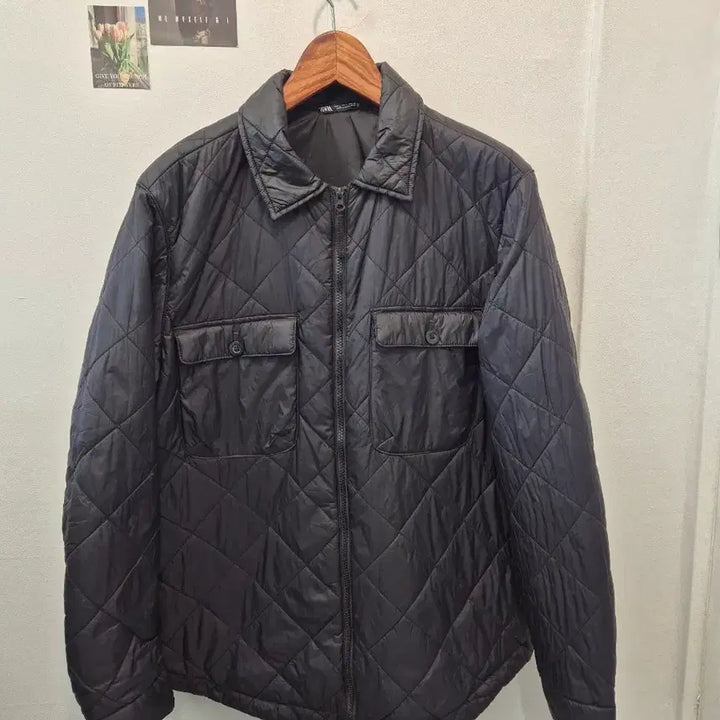 [BUNJANG] ZARA Quilted Jacket (Black, L) / ZARA 남성 퀼팅 자켓 블랙 색상 L
