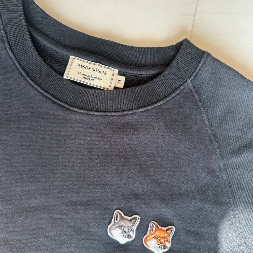 [BUNJANG] Maison Kitsune Fox Head Sweatshirt Black / 메종키츠네 폭스헤드 맨투맨 블랙