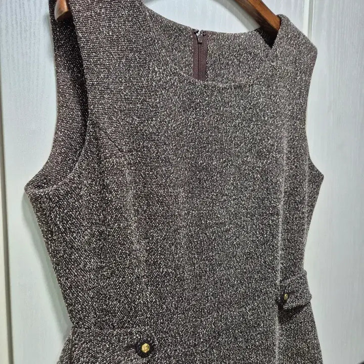 [BUNJANG] Sleeveless Dress / 브라운 톤 슬리브리스 원피스