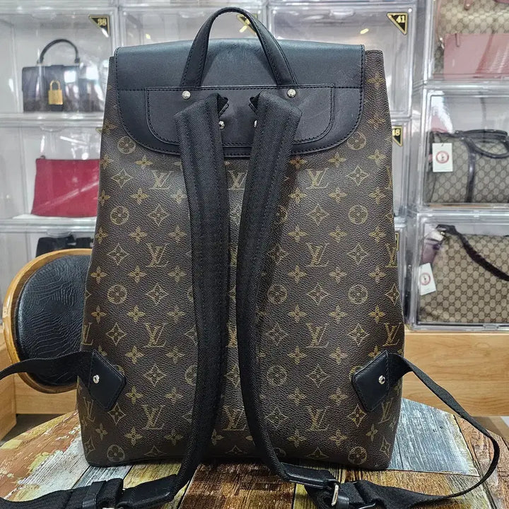 [BUNJANG] Louis Vuitton Pochette Makasar Canvas Backpack / 루이비통 포크파크 마카사르 캔버스 백팩
