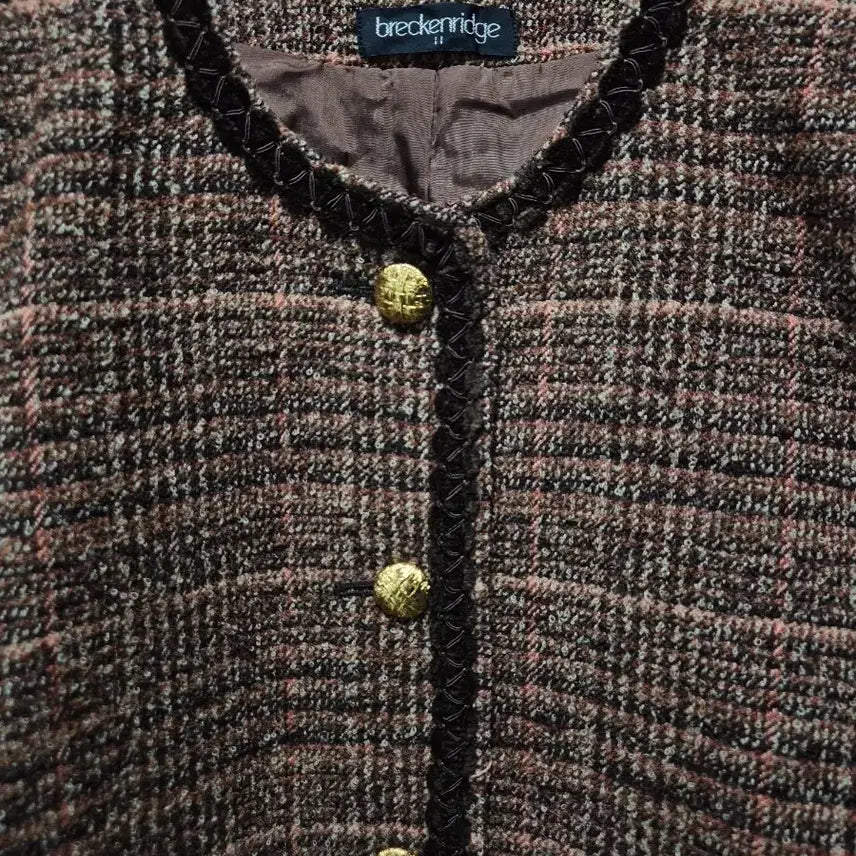 [BUNJANG] Branchi Ridge Brown Tweed Jacket / (세일)JPN빈티지 브라운 트위드 자켓