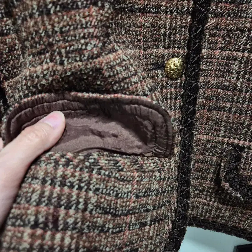 [BUNJANG] Branchi Ridge Brown Tweed Jacket / (세일)JPN빈티지 브라운 트위드 자켓