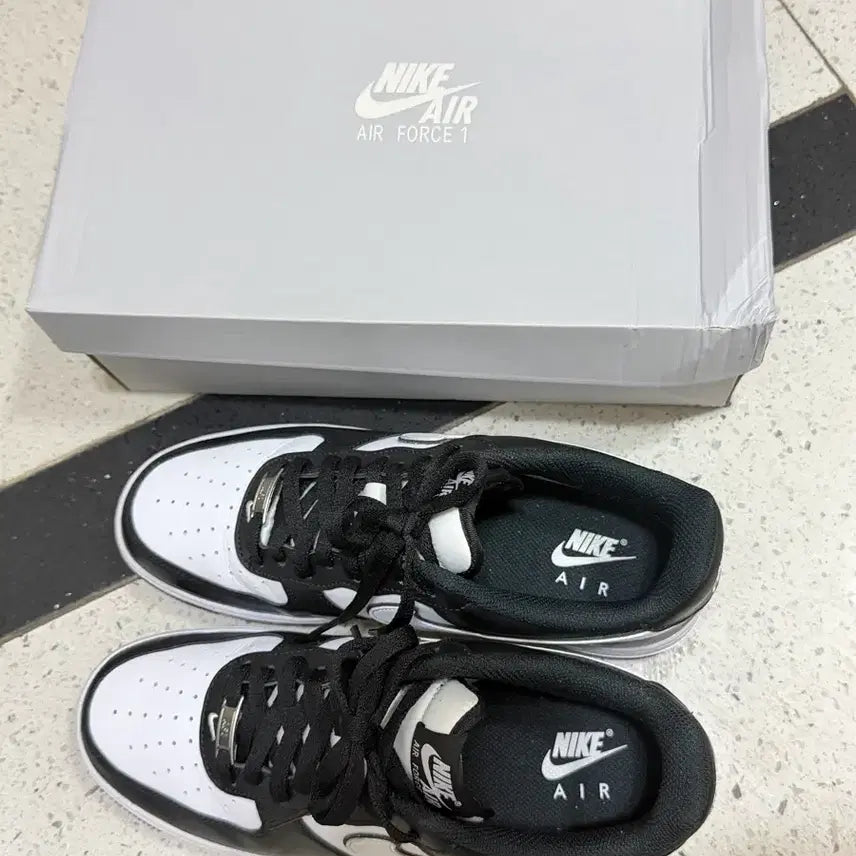 [BUNJANG] Nike Air Force Black White / 나이키 에어포스 블랙 화이트