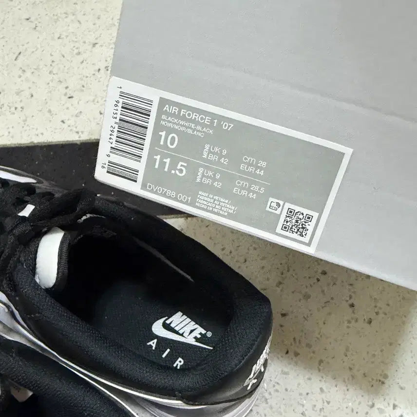 [BUNJANG] Nike Air Force Black White / 나이키 에어포스 블랙 화이트