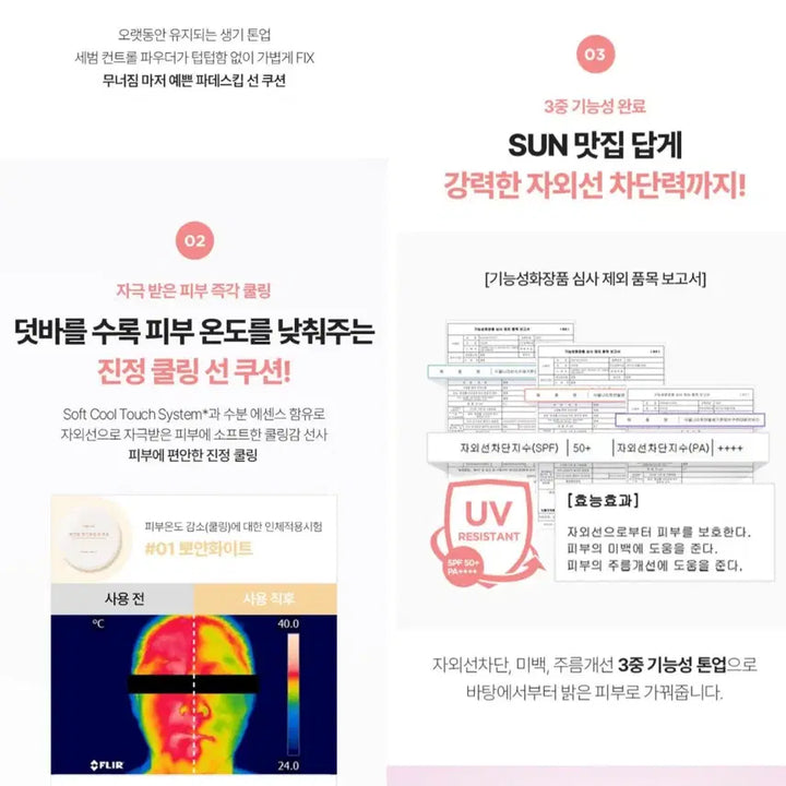 [BUNJANG] Sun Cushion 01 PYOAN White Refill / 식물나라 뽀얀쌀 생기 톤업 선쿠션 01 뽀얀화이트 리필