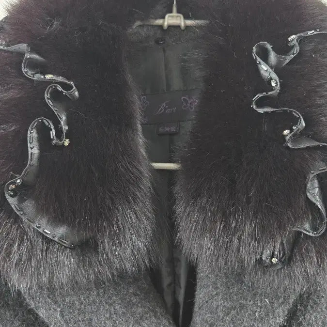 [BUNJANG] B'art Women's Wool Coat with Fox Fur / B'art 여성 모직 코트 폭스 퍼