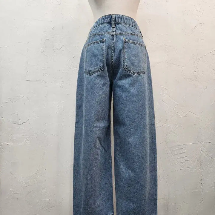 [BUNJANG] Wide Leg Pants (M/L) / 연청와이드바지/M  L