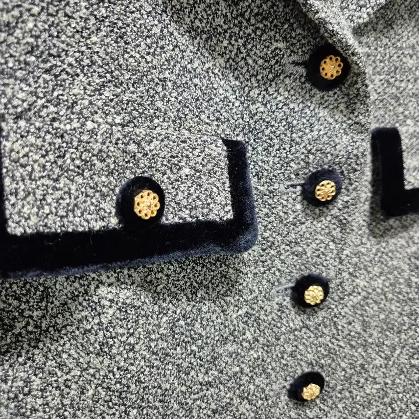 [BUNJANG] Bonne Nuit Tweed Velvet Point Jacket / (세일)JPN빈티지 본느리베 트위드 벨벳 포인트 자켓