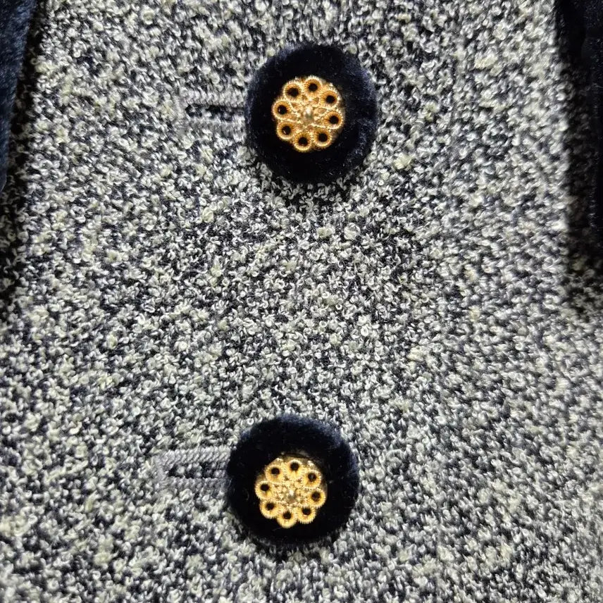 [BUNJANG] Bonne Nuit Tweed Velvet Point Jacket / (세일)JPN빈티지 본느리베 트위드 벨벳 포인트 자켓