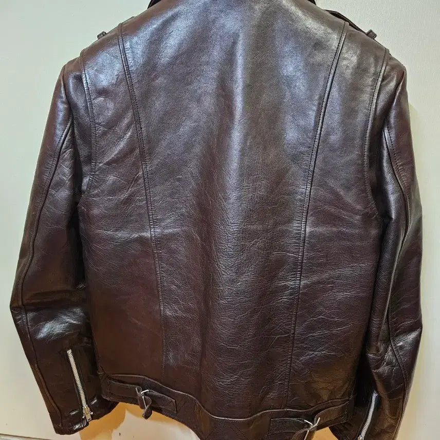 [BUNJANG] 95 Johnny Horsehide Leather Jacket / 95 M) 디아프바인 죠니 홀스하이드 말가죽 더블라이더 레더 자켓