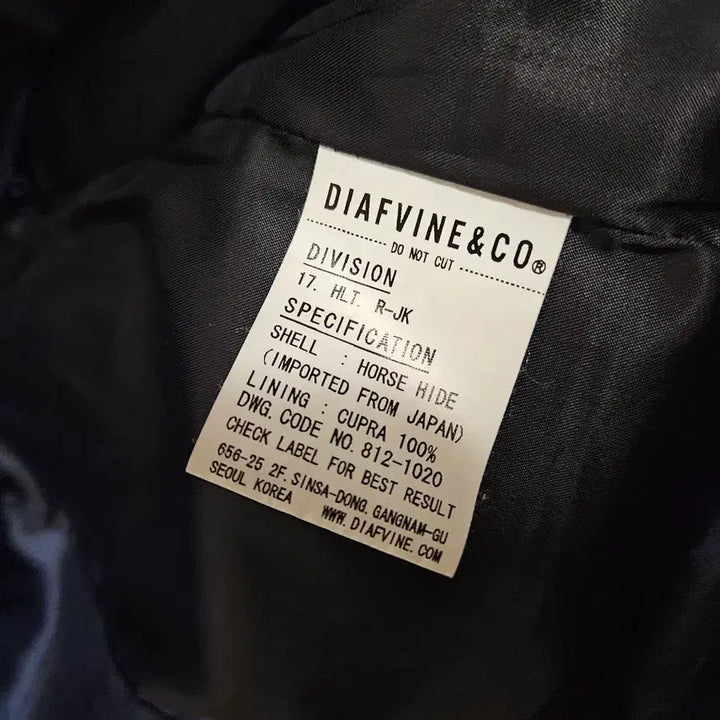[BUNJANG] Diafvine Johnny Horsehide Leather Double Rider Jacket / 95 M) 디아프바인 죠니 홀스하이드 말가죽 더블라이더 레더 자켓
