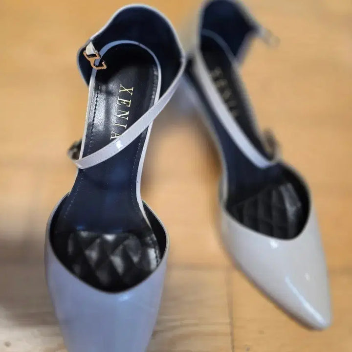 [BUNJANG] XENIA Beige Slingback Pumps (240) / [정품]  XENIA 베이지 슬링백 펌프스 240