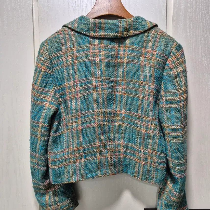 [BUNJANG] Borgoma Rose Tweed Check Jacket / (세일)JPN빈티지 Borgoma 로즈 트위드 체크 자켓