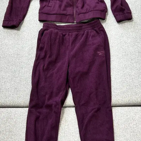[BUNJANG] Purple Fleece Training Suit Set (55-66) / 퍼플 후리스 트레이닝복 세트 (55-66) 새제품 상태