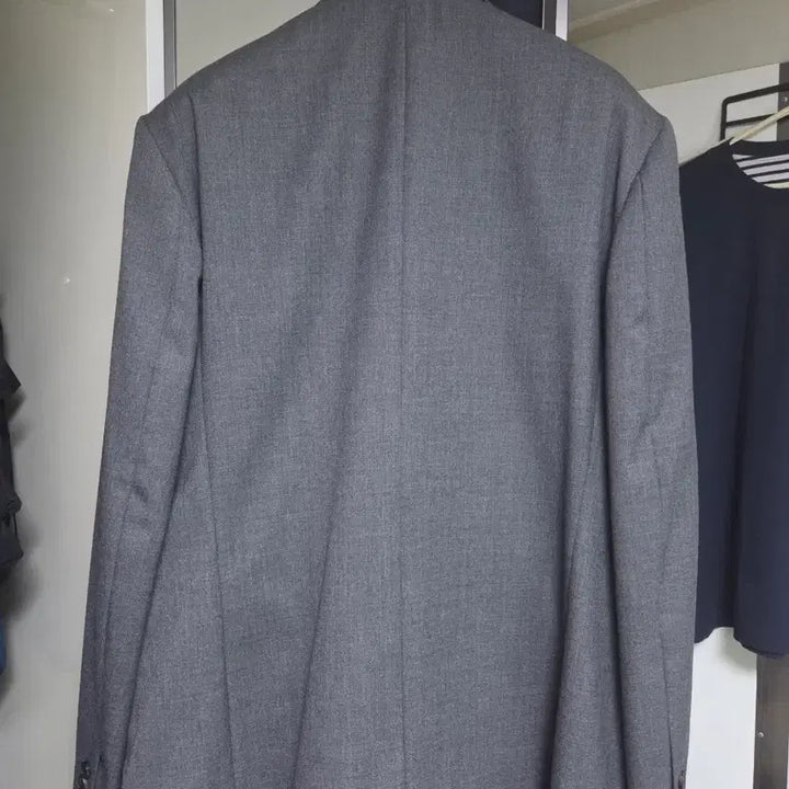 [BUNJANG] STU Double Blazer Mid Gray (L) / STU - 더블 블레이저 미드 그레이 (L) + 루나 스냅 브로치