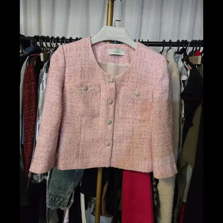 [BUNJANG] JJ JIGOTT Pink Tweed Jacket / JJ지고트 핑크 트위드65.000-60.000(행사)