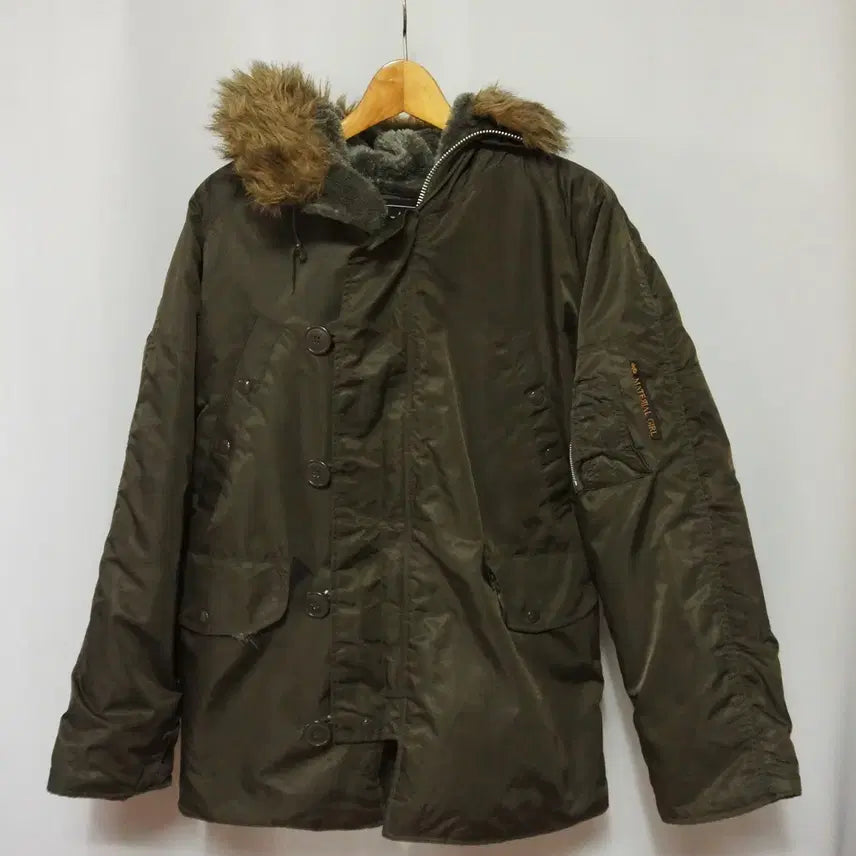 [BUNJANG] Alpha Industries Parka Jacket Men's 100 / 알파인더스트리 야상 후드 패딩점퍼 남성100