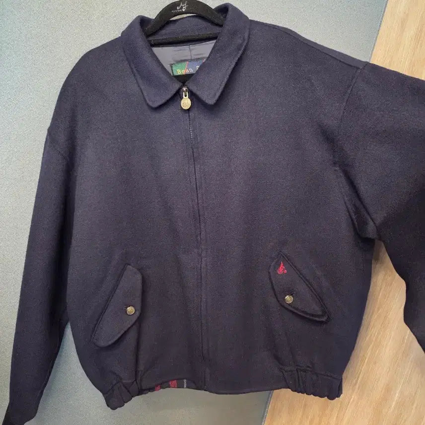 [BUNJANG] Beanpole Navy Blue Blouson Jacket / 빈폴 블루종 점퍼