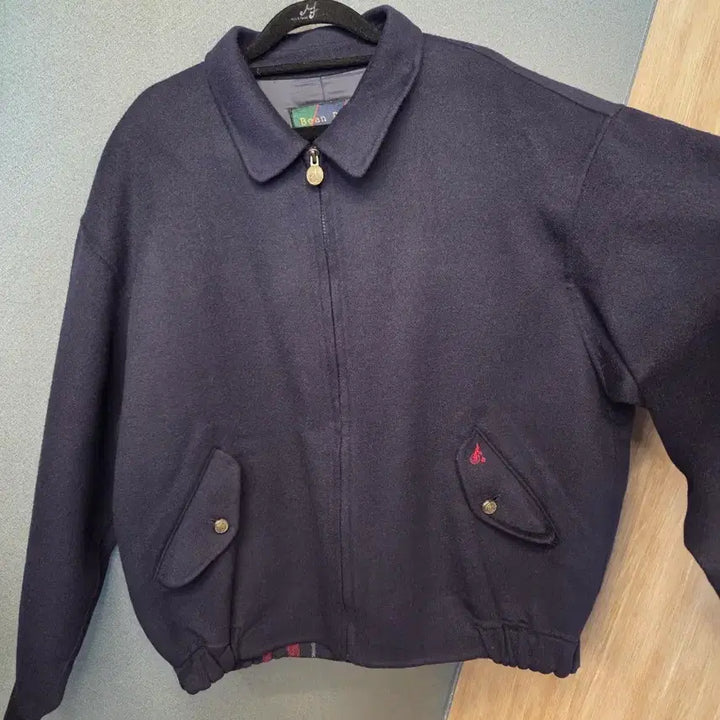 [BUNJANG] Beanpole Navy Blue Blouson Jacket / 빈폴 블루종 점퍼