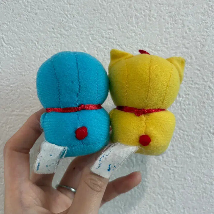 [BUNJANG] Vintage Doraemon Twin Plush / 빈티지인형 노란 도라에몽 쌍둥이