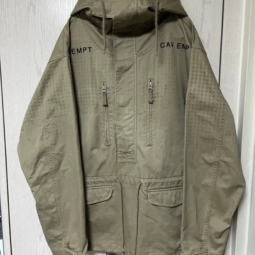 [BUNJANG] Cav Empt Twill Cotton Anorak Khaki Beige / CAVEMPT 카브엠트 트윌코튼 아노락 카키베이지 L