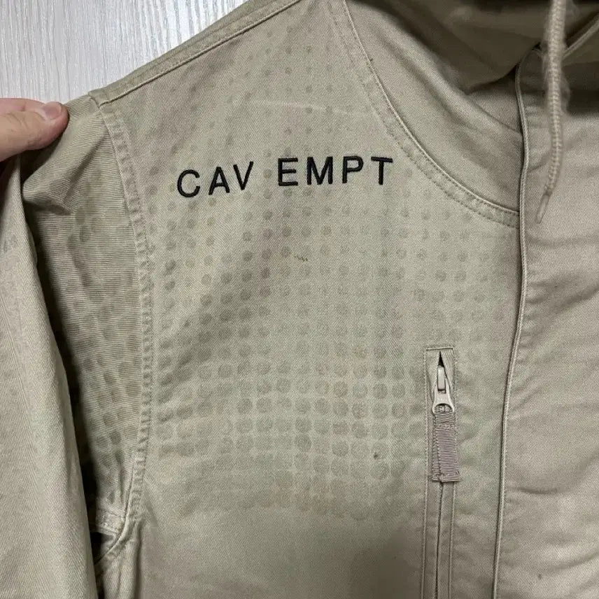 [BUNJANG] Cav Empt Twill Cotton Anorak Khaki Beige / CAVEMPT 카브엠트 트윌코튼 아노락 카키베이지 L