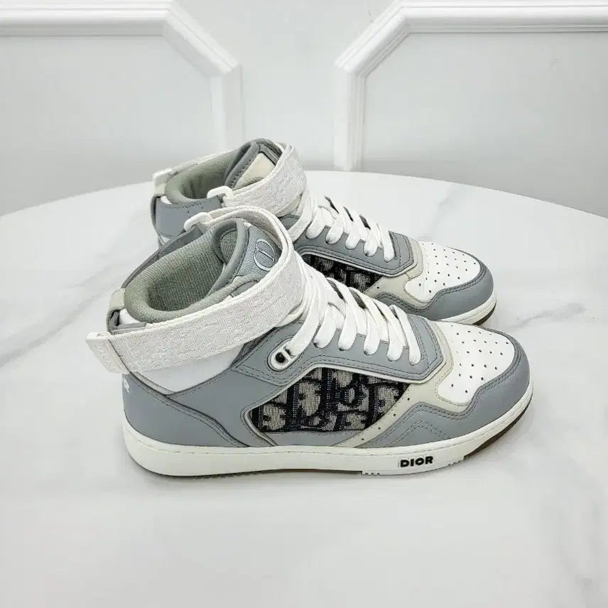 [BUNJANG] Dior B27 High-Top Velcro Sneakers / 디올 B27 하이탑 벨크로 스니커즈 36 3SH132ZIR