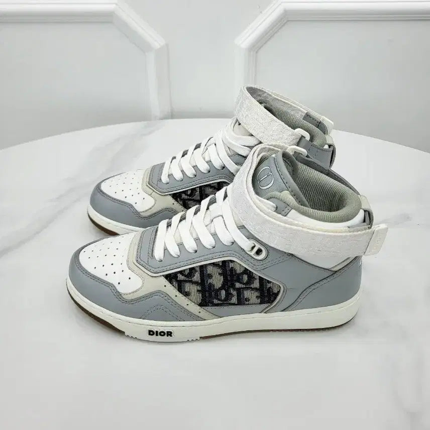 [BUNJANG] Dior B27 High-Top Velcro Sneakers / 디올 B27 하이탑 벨크로 스니커즈 36 3SH132ZIR